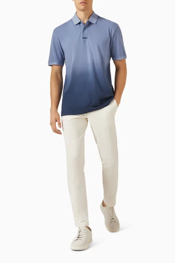 Gradient Polo Shirt in Cotton-piqué