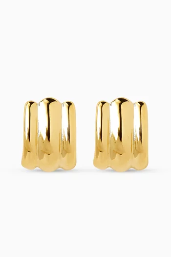 Crush Earrings in Gold-Plated Brass
