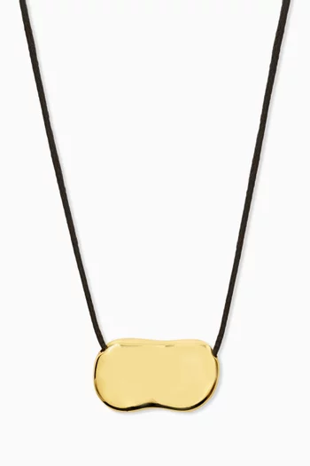 Pebble Pendant Necklace in Gold-Plated Metal