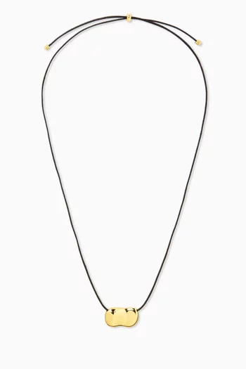 Pebble Pendant Necklace in 18kt Gold-Plated Metal