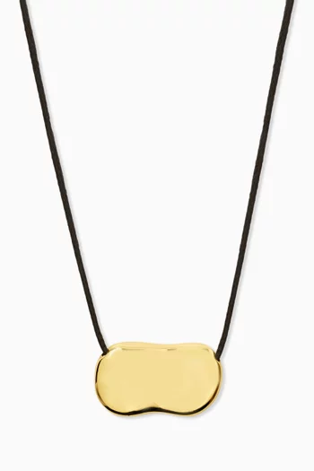 Pebble Pendant Necklace in 18kt Gold-Plated Metal