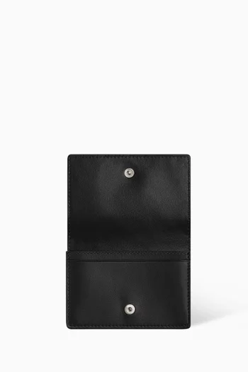 Business Card Case in Intrecciato Leather