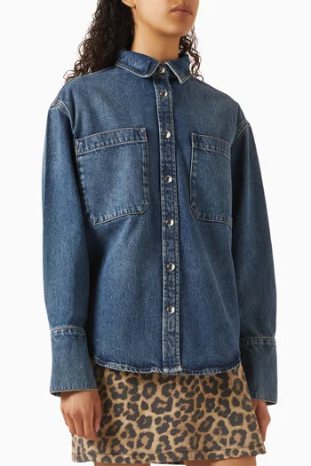 Dante Oversized Shirt in Denim
