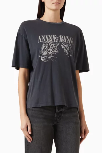 Leopard-print T-shirt in Cotton