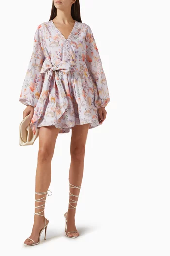 Ines Belted Dress in Cotton Blend