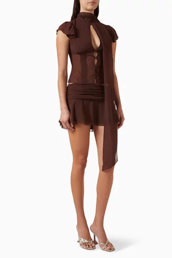 Ara Scarf Top in Chiffon