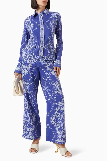 Lela Lace-print Jacket in Cotton