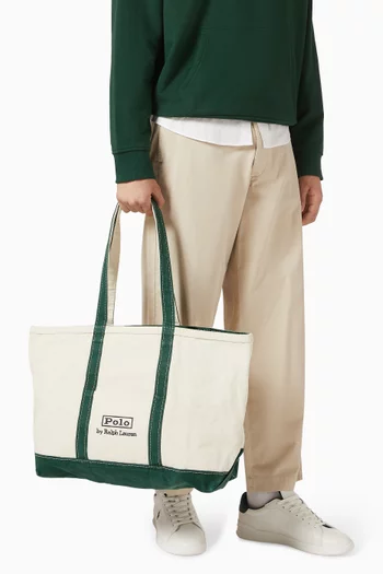 Medium Logo Tote in Canvas