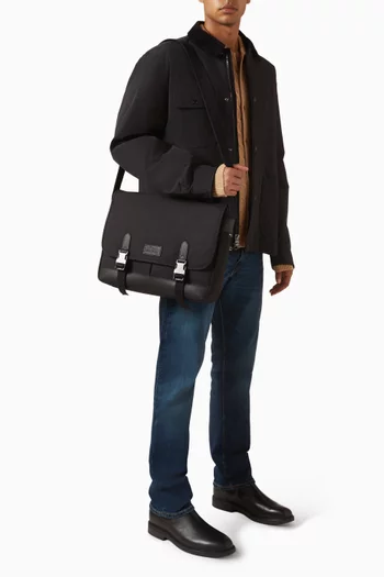 حقيبة مسنجر للسفر برقعة شعار الماركة