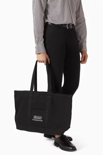 Medium Logo Tote in Canvas