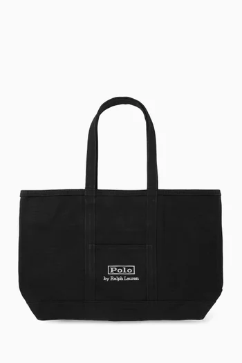 Medium Logo Tote in Canvas