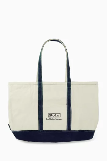 Medium Logo Tote in Canvas