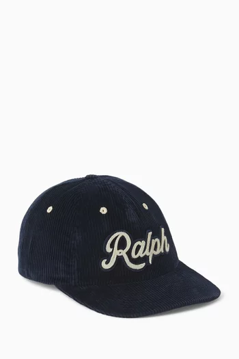 The Ralph Logo Ball Cap in Corduroy