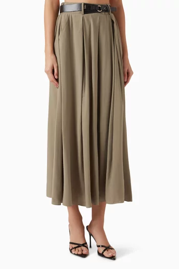 Belted Maxi Skirt in Modal