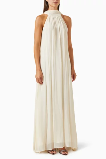 Rosalia Pleated Maxi Dress