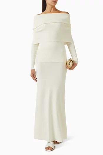 Madeline Knit Top & Skirt Set in Viscose Blend