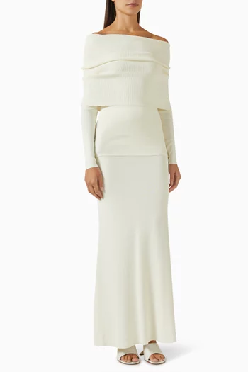 Madeline Knit Top & Skirt Set in Viscose Blend
