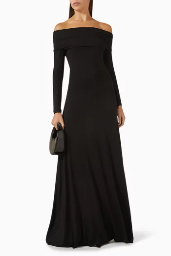 Otis Off-shoulder Knit Dress in Jersey