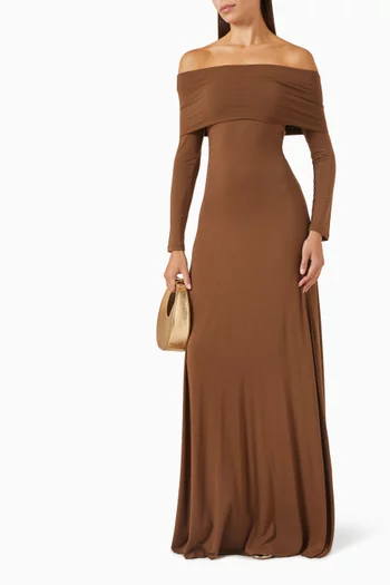 Otis Off-shoulder Knit Dress in Jersey