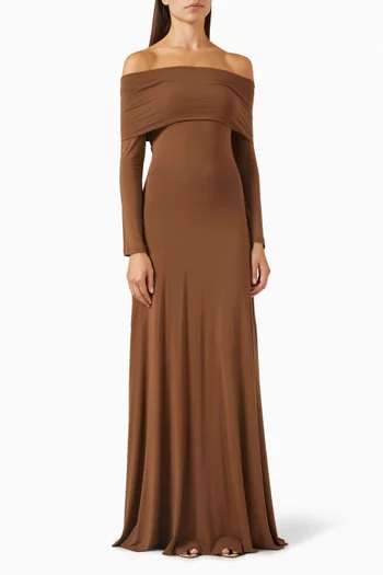 Otis Off-shoulder Knit Dress in Jersey