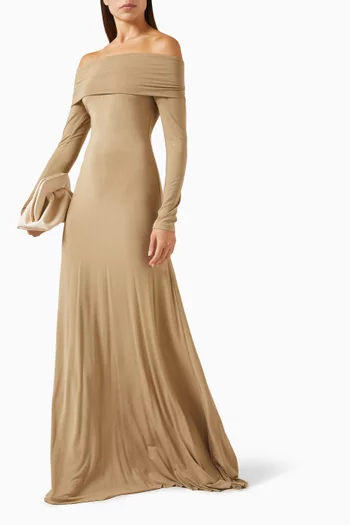 Otis Off-shoulder Knit Dress in Jersey