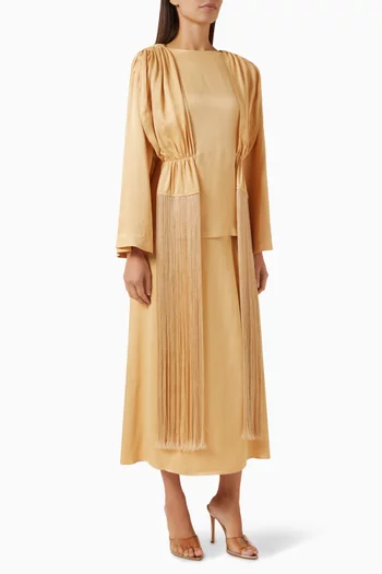 Fringed Pleated Blouse