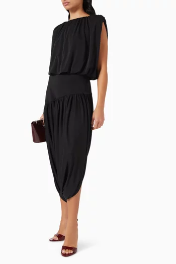 Pleated Midi Dress