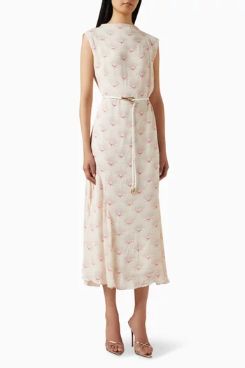 Belted Dress in Rayon