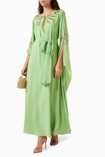 Embellished Belted Kaftan