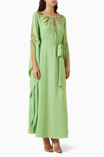 Embellished Belted Kaftan