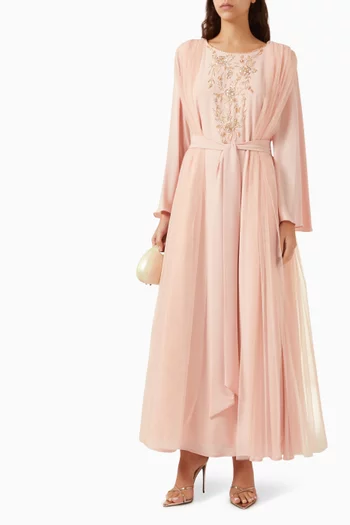 Embellished Belted Kaftan