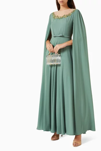 Embellished Belted Kaftan