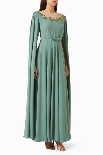 Embellished Belted Kaftan