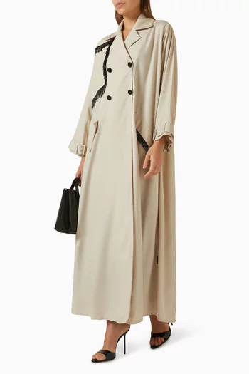 Fringe Trench Coat Abaya
