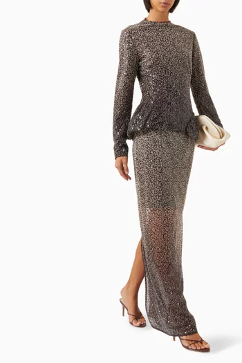 Embellished Maxi Skirt