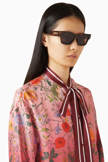 نظارة شمسية ميامي بإطار مربع أسيتات