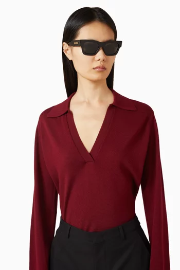 نظارة شمسية ميامي بإطار مربع أسيتات