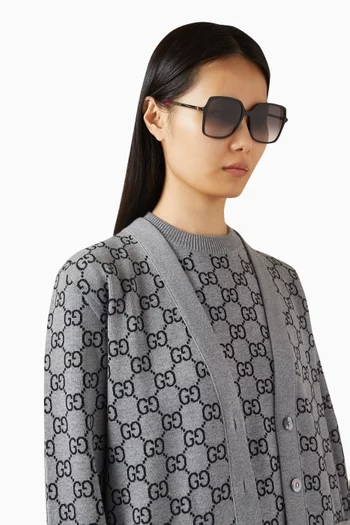 Ultralight Oversized Sunglasses in Acetate