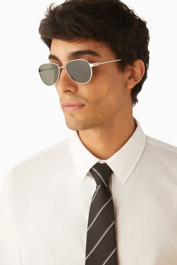 نظارة شمسية اس ال 772 بإطار حرف D معدن