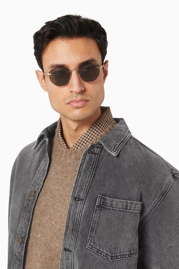 D-frame Sunglasses in Metal