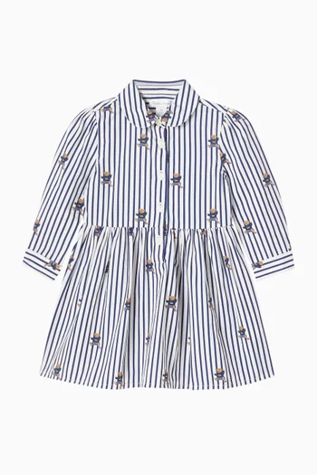 Polo Bear Shirt Dress in Cotton