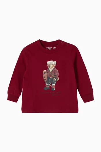 Polo Bear Long-sleeve T-shirt in Cotton-jersey