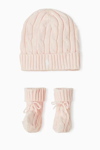 Beanie & Booties Gift Set in Knit