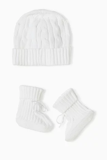 Beanie & Booties Gift Set in Knit