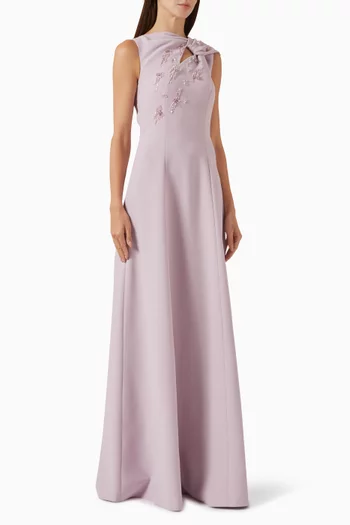 Bead-embellished Cape Dress