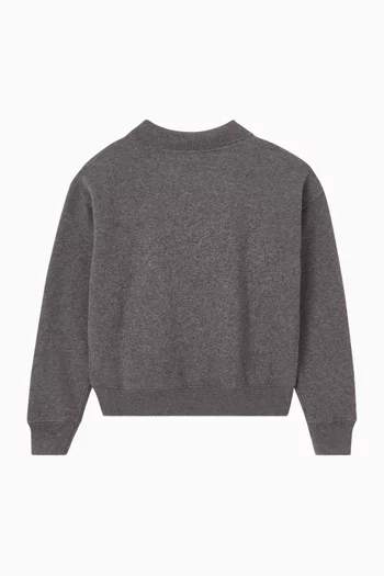 Logo Polo Sweatshirt in Cotton