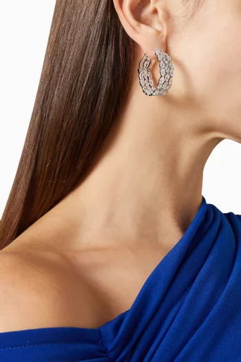 Lustra Hoop Earrings in Sterling Silver