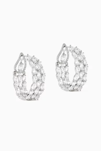 Lustra Hoop Earrings in Sterling Silver