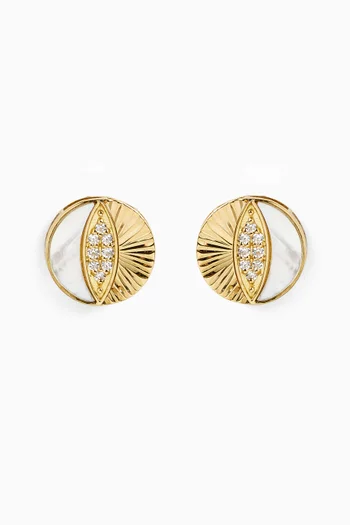 Riva Stud Earrings in 18kt Gold