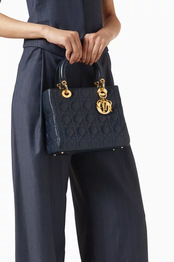 1997 Medium Lady Dior Bag in Leather